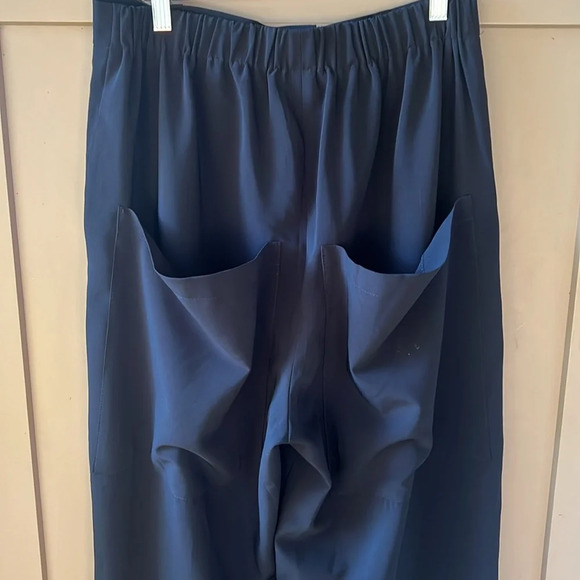 Ivan Grundahl sz M Black Trousers Highrise Wide Leg Minimalist Contemporary - Picture 9 of 9